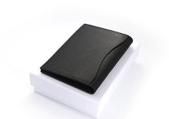 Leather Mens Front Pocket Wallet Small Card Wallet Change Wallets for Men - imessengerbags