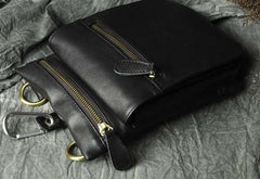 Mens Leather Small Side Bag COURIER BAG Waist Pouch Holster Belt Case Belt Pouch for Men