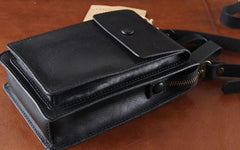 Leather Belt Pouch Mens Small Cases Waist Bag Hip Pack Belt Bag Fanny Pack Bumbag for Men - imessengerbags