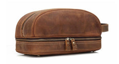 Cool Leather Mens Zipper Wristlet Bag Vintage Clutch Zipper Bag for Men - imessengerbags