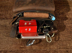 Vintage Mens Leather Belt Pouch Holster Side Bag Belt Case Waist Pouch for Men - imessengerbags