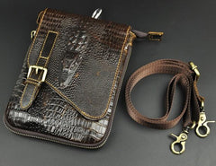 Cool Mens Leather Small Side Bag Belt Pouch Waist Pouch Holster Belt Case for Men