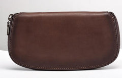 Vintage Leather Long Wallets for Men Zipper Long Wallet - imessengerbags