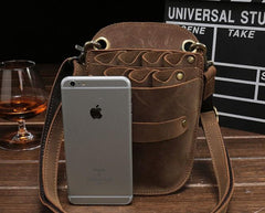 Cool Leather Mens Hairstylist Tool case barber pouch scissors case Belt Pouch
