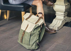 Cool Canvas Gray Travel Bag Mens Backpack Canvas Canvas School Bag for Men