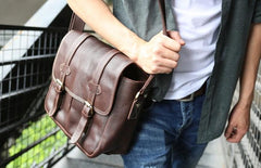 Cool Leather Mens Large Messenger Bag Shoulder Bag for men