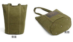 Mens Waxed Canvas Leather Tote Bag Canvas Shoulder Bag for Men - imessengerbags