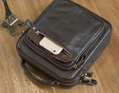Cool Leather Mens Small Side Bag Messenger Bags Shoulder Bags for Men - imessengerbags