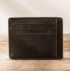 Leather Mens Slim Cards Holder Front Pocket Wallets Card Wallet for Men