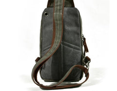 Cool Waxed Canvas Mens  Chest Bag Sling Bag One Shoulder Packs for men - imessengerbags