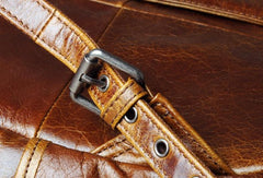 Genuine Leather Mens Cool Backpack Sling Bag Large Black Travel Bag Hiking Bag for men - imessengerbags