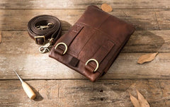 Leather Belt Pouch Belt Cases Mens Waist Bag Shoulder Bag for Men