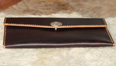 Handmade Leather Mens Large Clutch Wallet Wristlet Wallet iPad Case