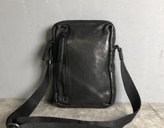 Genuine Leather Mens Cool Chest Bag Sling Bag Crossbody Bag Travel Bag Hiking Bag for men - imessengerbags