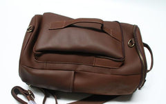 Mens Leather Barrel Backpack Cool Travel Bag Weekender Bag for men - imessengerbags