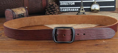 Genuine Leather Punk Rock Biker Trucker Mens Belt Men Black Coffee Belt for Men