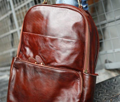 Vintage Leather Mens Backpack Travel Backpack School Backpacks for men