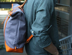 Canvas Leather Mens Backpack Travel Backpacks Laptop Backpack for men - imessengerbags