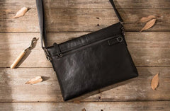 Small Leather Black Mens Cool Messenger Bags Shoulder Bags  for Men - imessengerbags