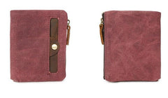 Mens Canvas Small Wallets for men Bifold Cool Men billfold Small Wallet - imessengerbags