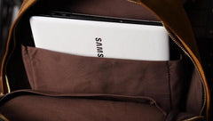Genuine Leather Mens Cool Backpack Sling Bag Large Travel Bag Hiking Bag for men