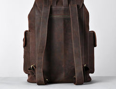 Handmade Leather Mens Cool Backpack Sling Bag Large Travel Bag Hiking Bag for Men - imessengerbags