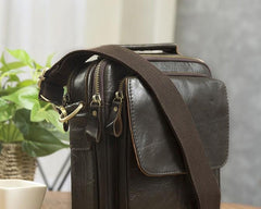Cool Leather Mens Small Side Bag Messenger Bag Shoulder Bags for Men - imessengerbags