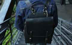 Cool Leather Mens Backpacks Travel Backpack Laptop Backpack for Men