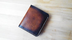 Handmade Vintage Leather Mens Slim Small Wallets for Men - imessengerbags