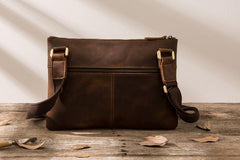 Vintage Leather Mens Cool Messenger Bag Shoulder Bags  for Men