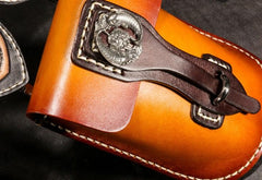 Leather Belt Pouch Mens Small Cases Waist Bag Hip Pack Belt Bag Fanny Pack Bumbag for Men - imessengerbags