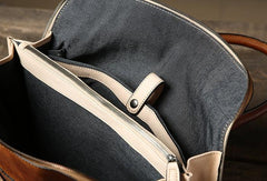 Handmade Leather Mens Briefcase Work Bag Laptop Bag Business Bag for Men - imessengerbags