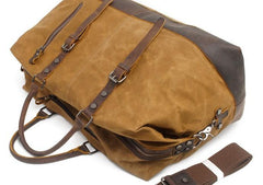 Mens Waxed Large Canvas Weekender Bag Canvas Travel Bag Canvas Overnight Bag for Men - imessengerbags