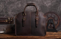 Handmade Leather Mens Cool Messenger Bag Briefcase Work Bag Business Bag for men