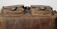 Handmade Leather Mens Cool Messenger Bag Work Bag Backpack Travel Bag Briefcase Bag for men