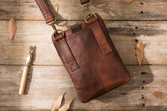 Cool Leather Coffee Belt Pouches Mens Waist Bag Shoulder Bag for Men - imessengerbags