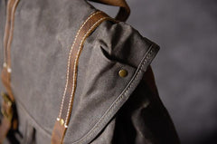 Oil Wax Canvas Mens Cool Backpack Bag Sling Bag Large Travel Bag Hiking Bag for Men