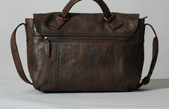 Handmade Leather Mens Cool Shoulder Bag Messenger Bag Chest Bag Bike Bag Cycling Bag for men