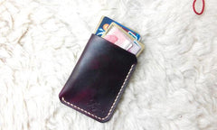 Mens Leather Slim Front Pocket Wallets Leather Cards Wallet for Men