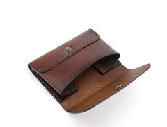 Leather Mens Front Pocket Wallet Small Wallets Card Wallet Change Wallet for Men