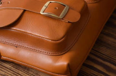 Handmade Leather Mens Cool Shoulder Bag Messenger Bag Chest Bag Bike Bag Cycling Bag for men - imessengerbags