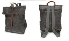 Waxed Canvas Mens Cool Backpacks Canvas Travel Backpack Canvas School Backpack for Men - imessengerbags