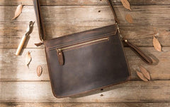 Vintage Leather Small Mens Cool Messenger Bags Small Shoulder Bag for Men
