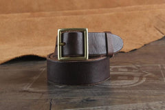 Genuine Leather Punk Rock Biker Trucker Mens Belt Men Black Coffee Belt for Men