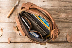Cool Leather Small Mens Messenger Bags Small Shoulder Bags  for Men - imessengerbags
