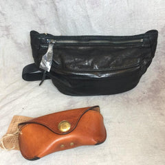 Cool Leather Mens FANNY PACK MENS WAIST BAG HIP PACK BELT BAG FOR MEN - imessengerbags