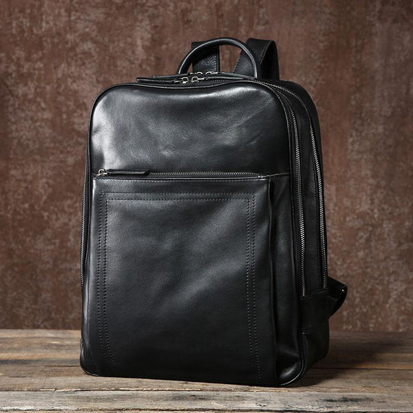 Genuine Leather Mens Cool Backpack Sling Bag Large Travel Bag Hiking Bag for Men - imessengerbags