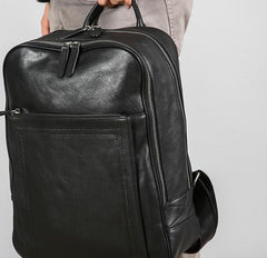 Genuine Leather Mens Cool Backpack Sling Bag Large Travel Bag Hiking Bag for Men