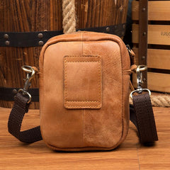Leather Belt Pouch Mens Small Cases Waist Bag Shoulder Bag for Men