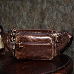 Leather Fanny Pack Mens Waist Bag Hip Pack Belt Bag Bumbag for Men - imessengerbags